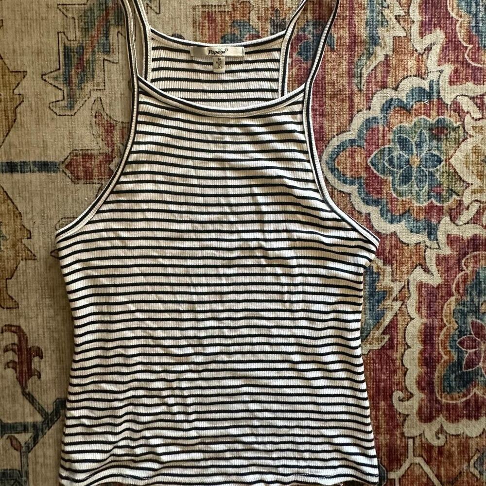 Soft striped tank top stripes